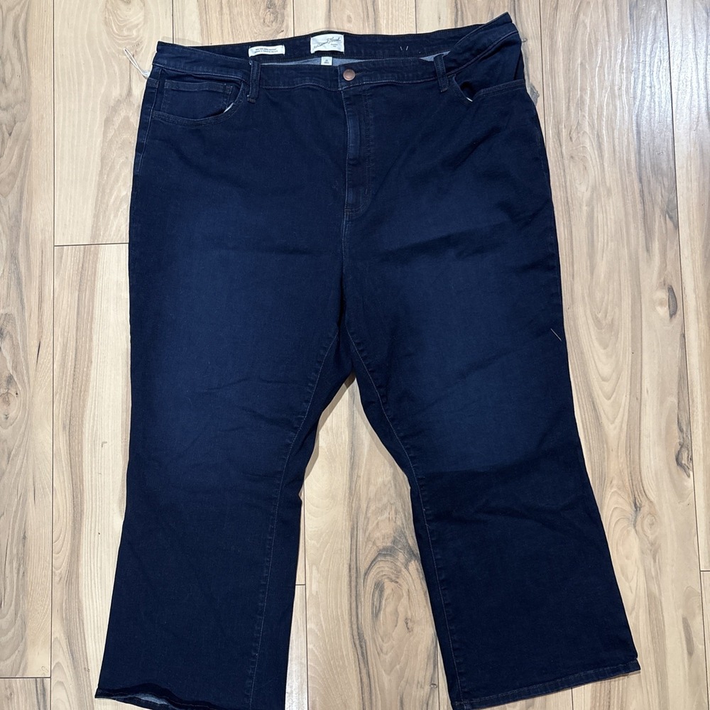 Universal Thread High Rise Ankle Bootcut Jeans Dark Wash Size 28 Raw Hem